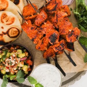 Chicken Tikka Boti With 2 Naan Raita