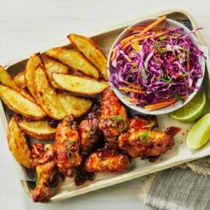 Chicken Wings with Potato Wedges