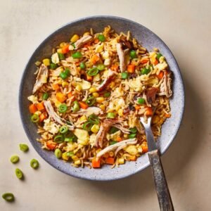 Vegetable Chicken Egg Fried Rice